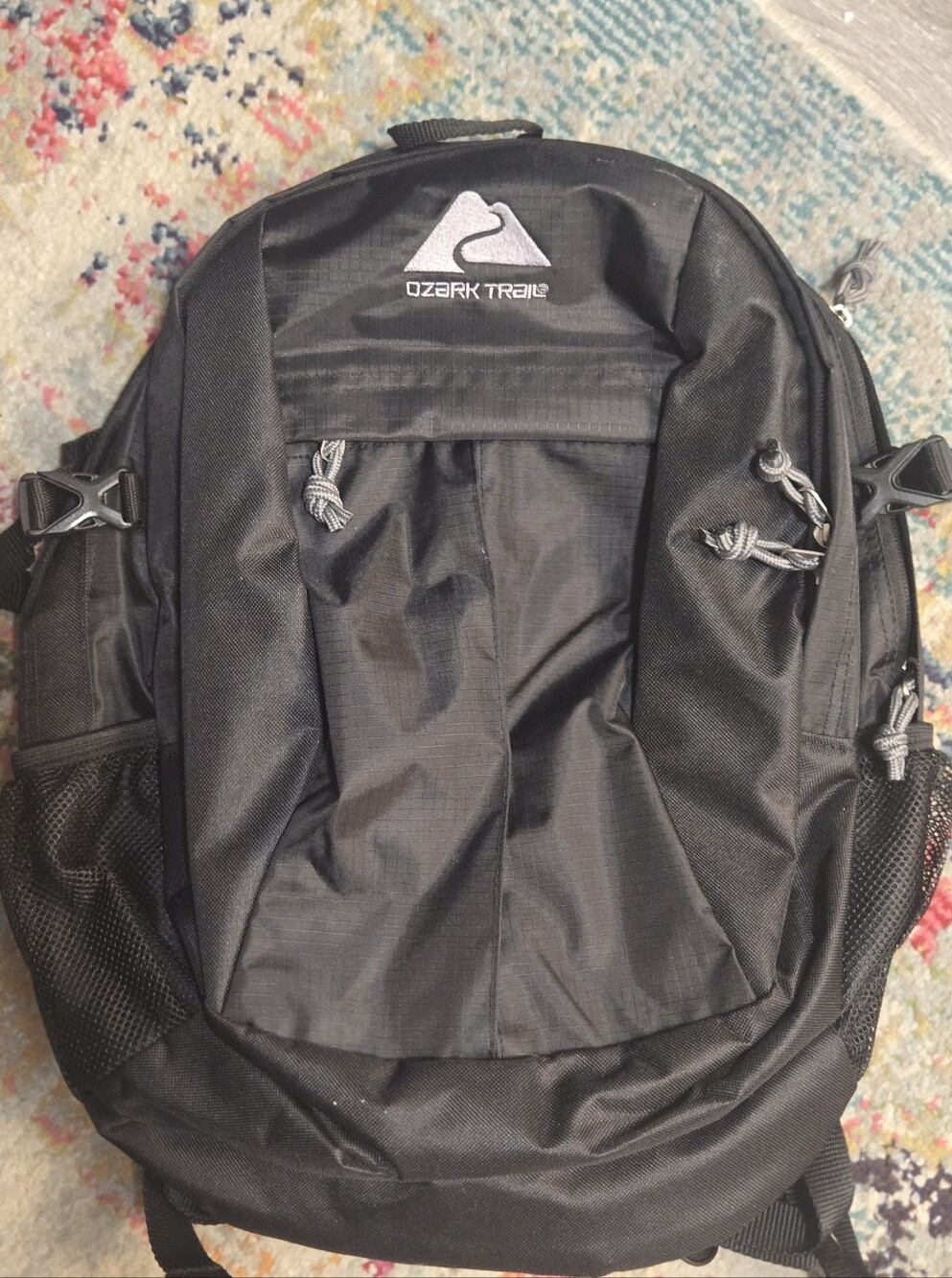 Ozark Trail Black and Gray Men's Backpack with Logo